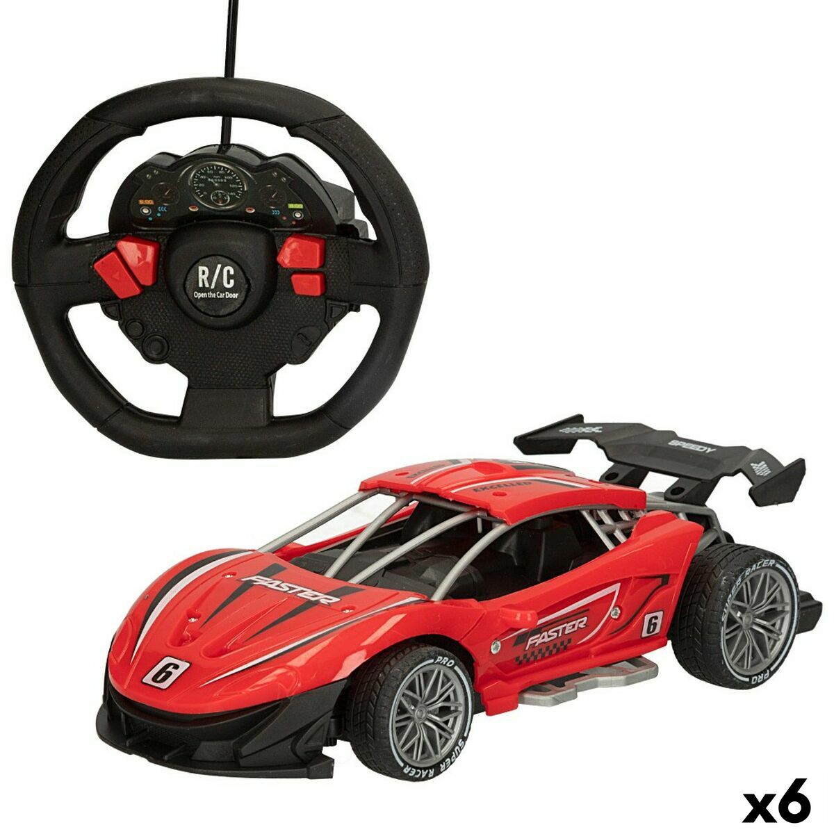 Mașină Radio Control Speed & Go 22 x 7 x 11 cm 1:16 Roșu 6 Unități - Jucarii si jocuri, Vehicule