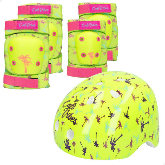 Set de protecție sportivă Colorbaby Neon Cali Vibes Galben (4 Unități) - Sport și în aer liber, Ciclism