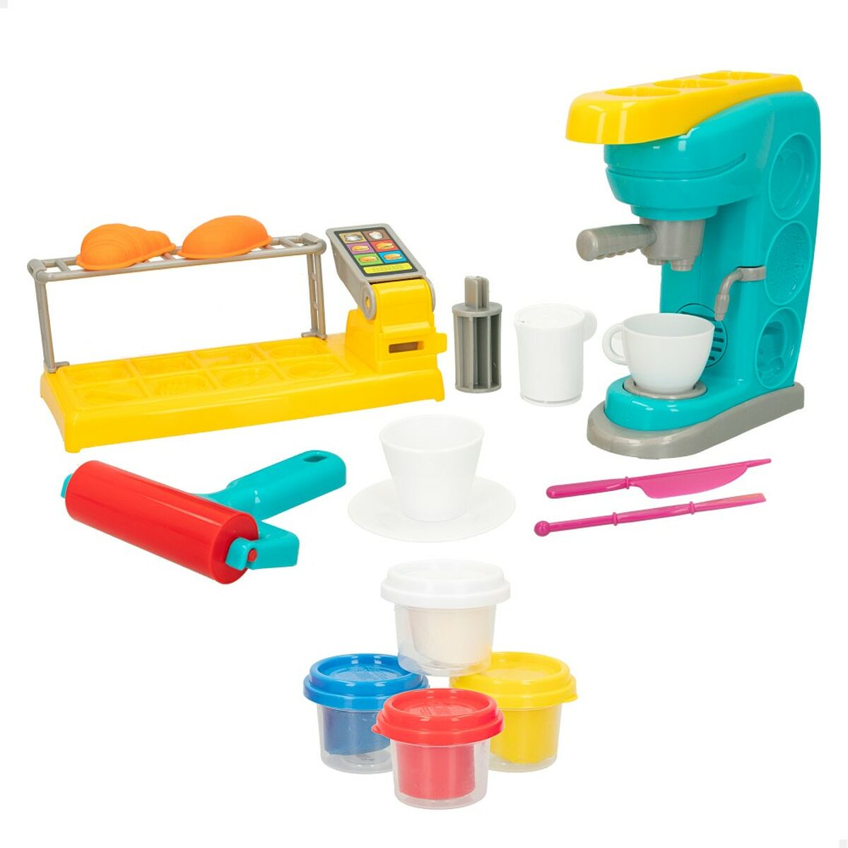 Joc Creativ de Plastilină PlayGo (2 Unități) Cafetieră - Jucarii si jocuri, Activități creative