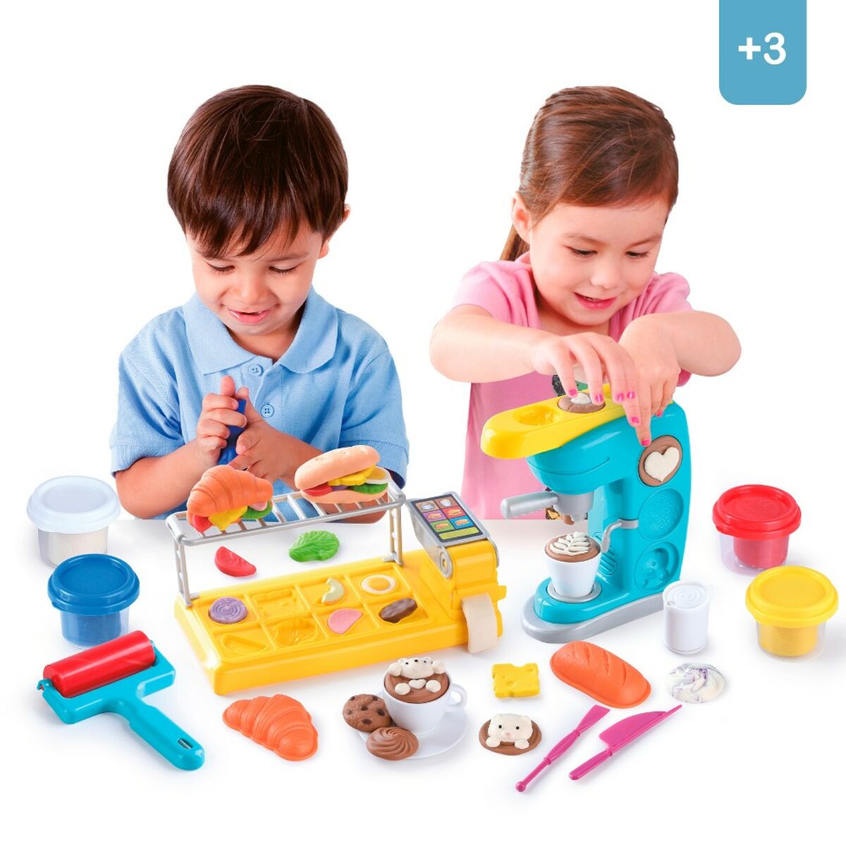 Joc Creativ de Plastilină PlayGo (2 Unități) Cafetieră - Jucarii si jocuri, Activități creative