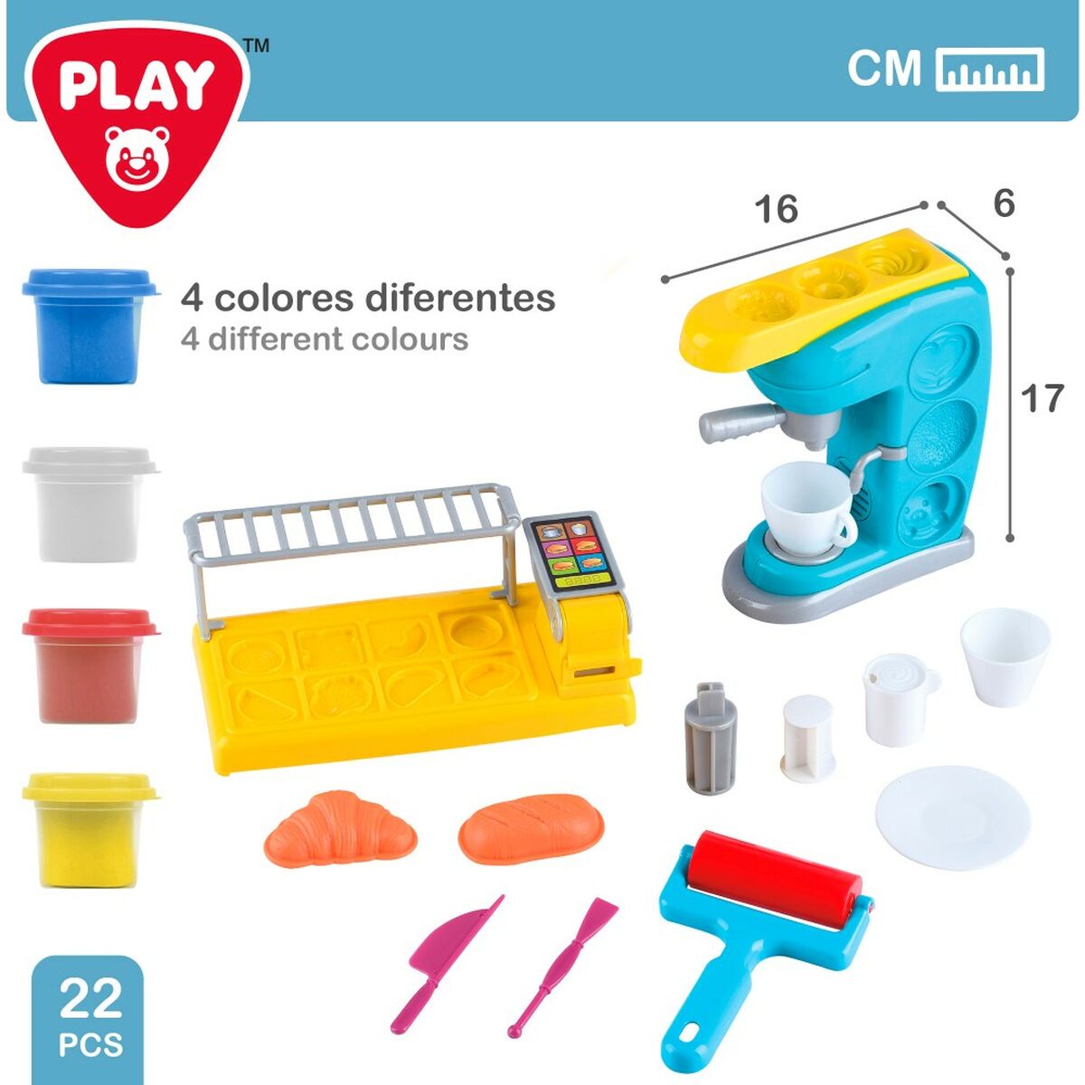 Joc Creativ de Plastilină PlayGo (2 Unități) Cafetieră - Jucarii si jocuri, Activități creative