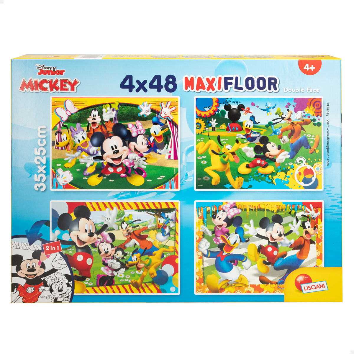 Set de 4 Puzzle-uri Mickey Mouse 35 x 1,5 x 25 cm 48 Piese (6 Unități) - Jucarii si jocuri, Puzzle-uri și puzzle-uri