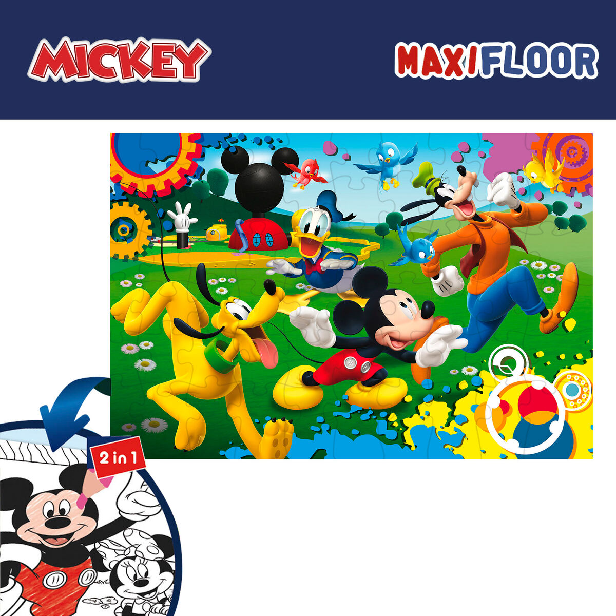 Set de 4 Puzzle-uri Mickey Mouse 35 x 1,5 x 25 cm 48 Piese (6 Unități) - Jucarii si jocuri, Puzzle-uri și puzzle-uri