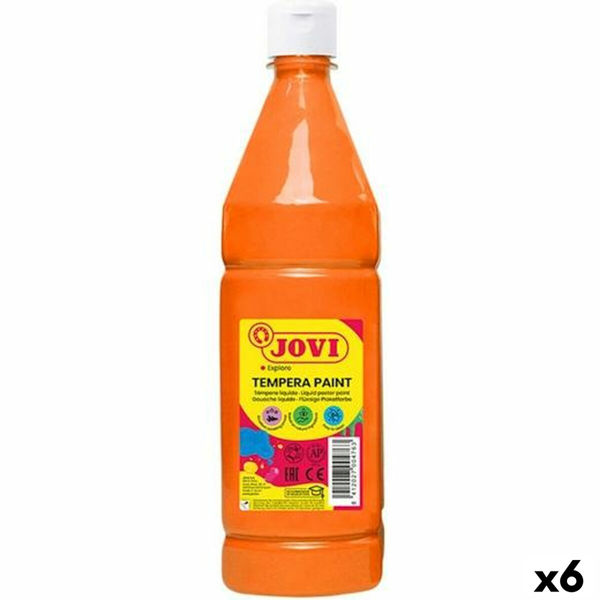 Tempera Jovi Portocaliu 1 L (6 Unități) - Birou și papetărie, Arte și Meserii