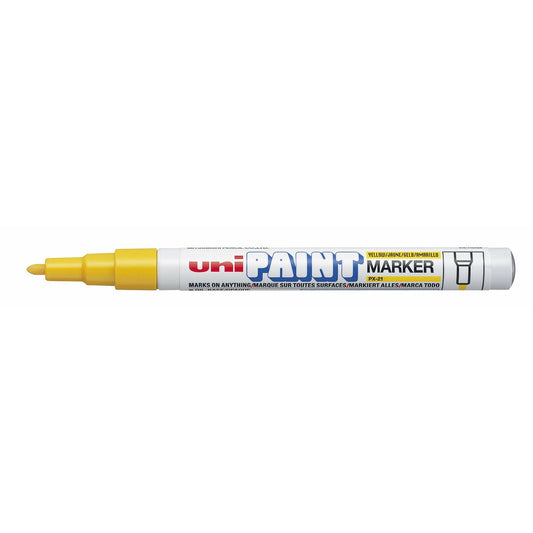 Marker permanent Uni-Ball Paint PX-21L Galben 12 Piese - Birou și papetărie, Pixuri, creioane și articole de scris