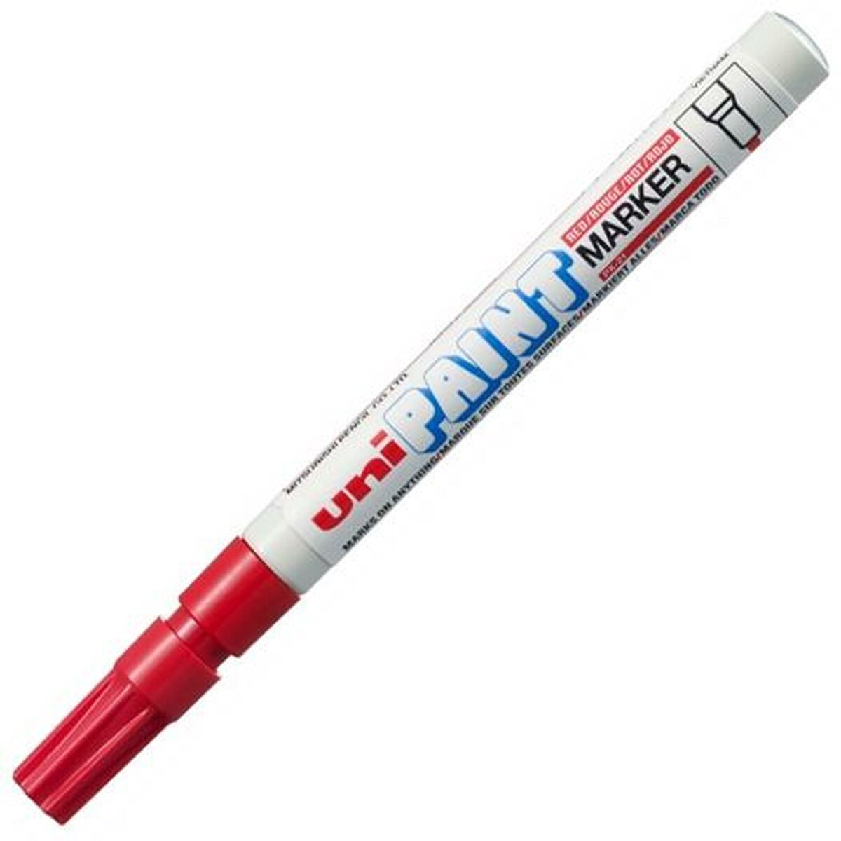 Marker permanent Uni-Ball Paint PX-21L Roșu 12 Piese - Birou și papetărie, Pixuri, creioane și articole de scris