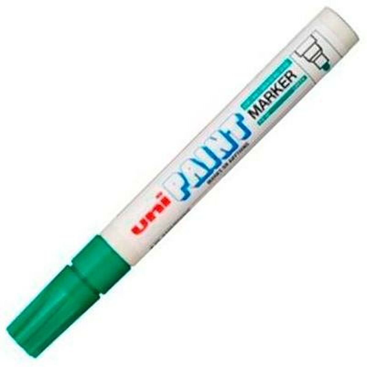 Marker permanent Uni-Ball PX-20 Verde (12 Unități) - Birou și papetărie, Pixuri, creioane și articole de scris