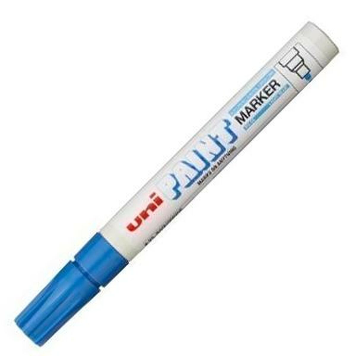 Marker permanent Uni-Ball PX-20 Albastru (12 Unități) - Birou și papetărie, Pixuri, creioane și articole de scris