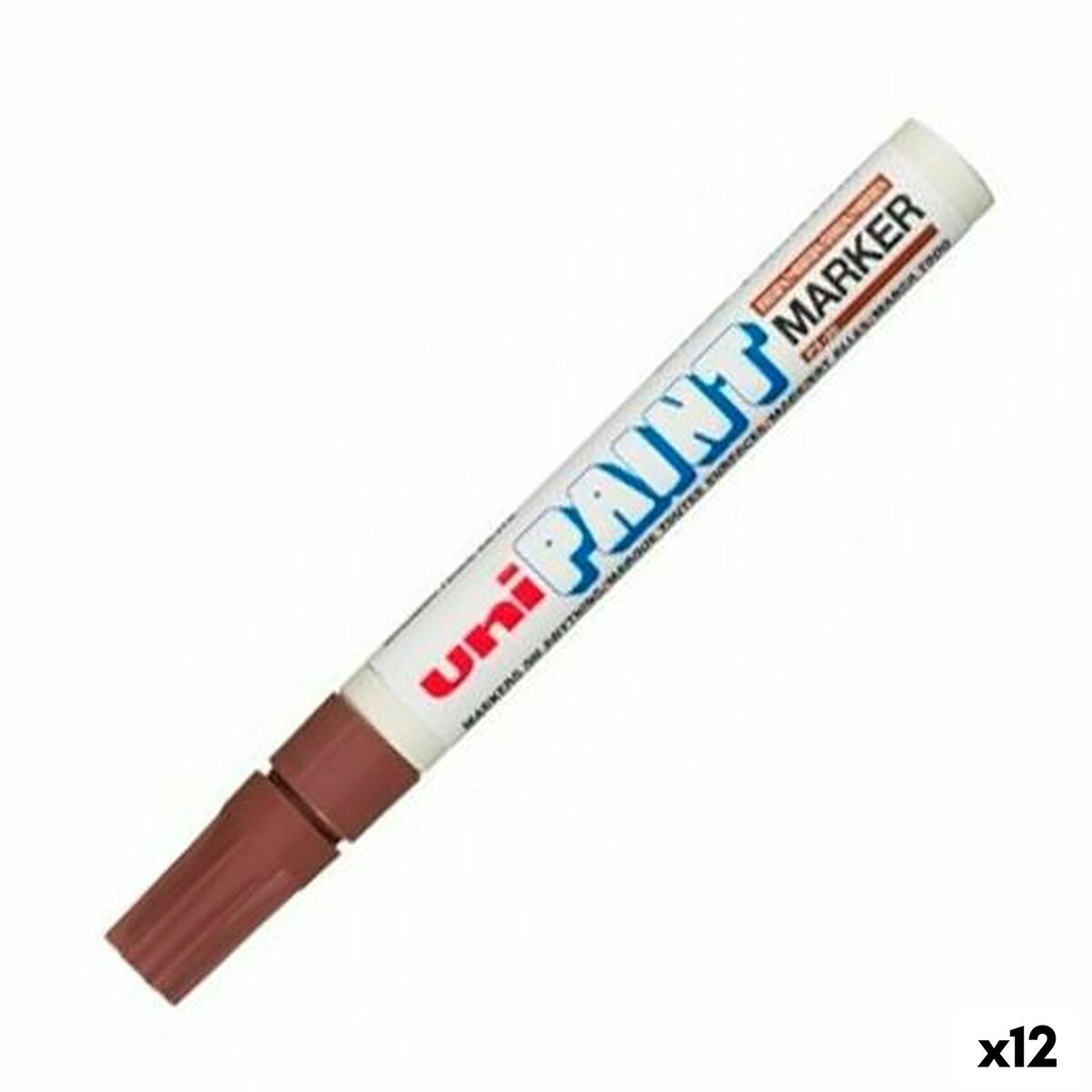 Marker permanent Uni-Ball PX-20 Maro (12 Unități) - Birou și papetărie, Pixuri, creioane și articole de scris