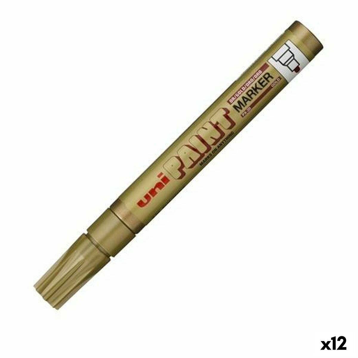 Marker permanent Uni-Ball PX-20 Auriu* (12 Unități) - Birou și papetărie, Pixuri, creioane și articole de scris