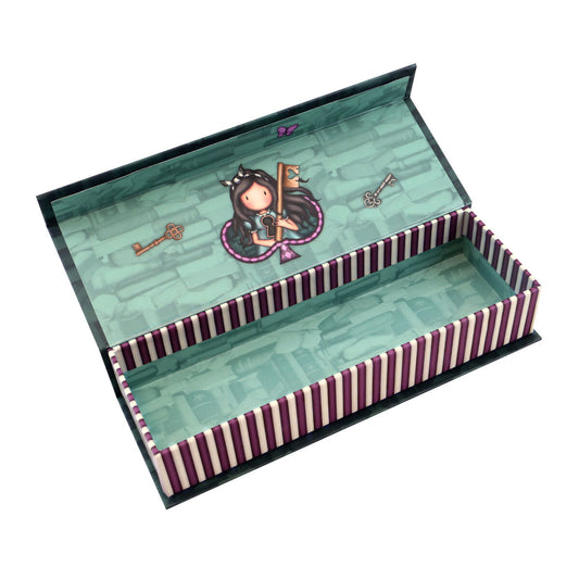 Geantă Universală Gorjuss Curiosity Cutie Gri Verde (20.2 x 4 x 7 cm) - Birou și papetărie, Material școlar și educațional