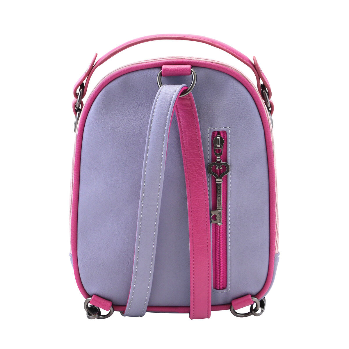 Rucsac Gorjuss Cheshire cat Roz Mini Mov (18,8 x 22 x 10,2 cm) - Birou și papetărie, Material școlar și educațional