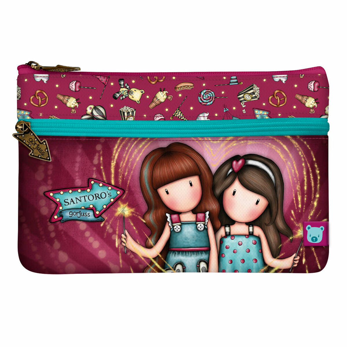 Penar Școlar Gorjuss Fireworks Castaniu (23.4 x 15.5 x 1.5 cm) - Birou și papetărie, Material școlar și educațional