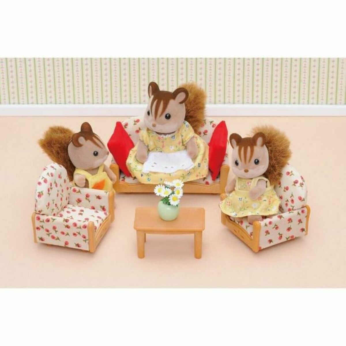 Accesorii pentru căsuțe de păpuși Sylvanian Families Sofa + 2 Armchairs + Table - Jucarii si jocuri, Păpuși și accesorii