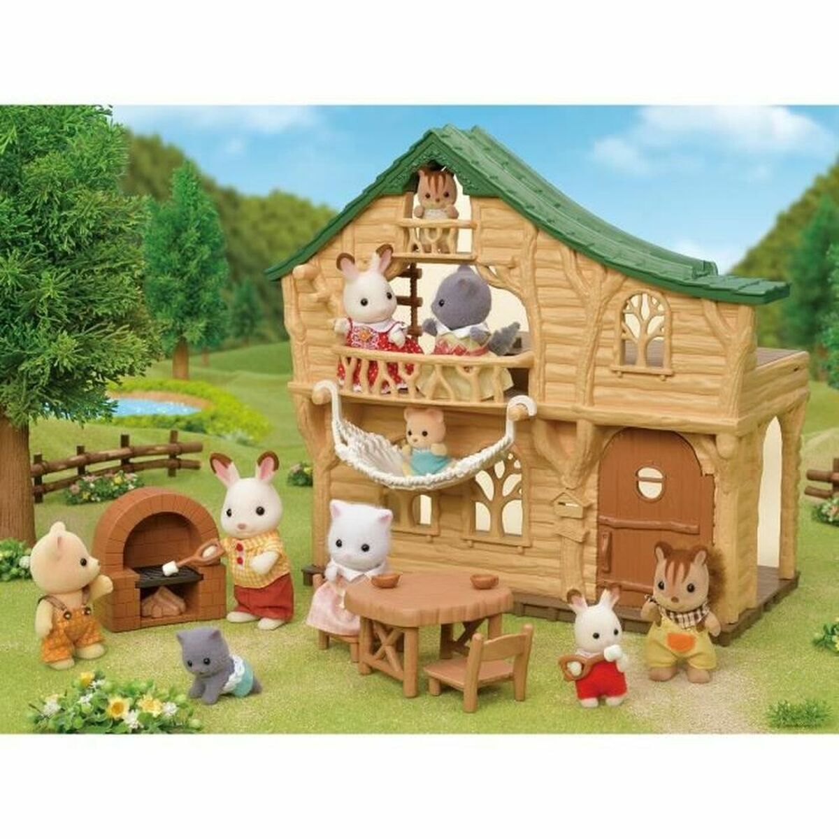 Casă de păpuși Sylvanian Families The Lake Chalet - Jucarii si jocuri, Păpuși și accesorii