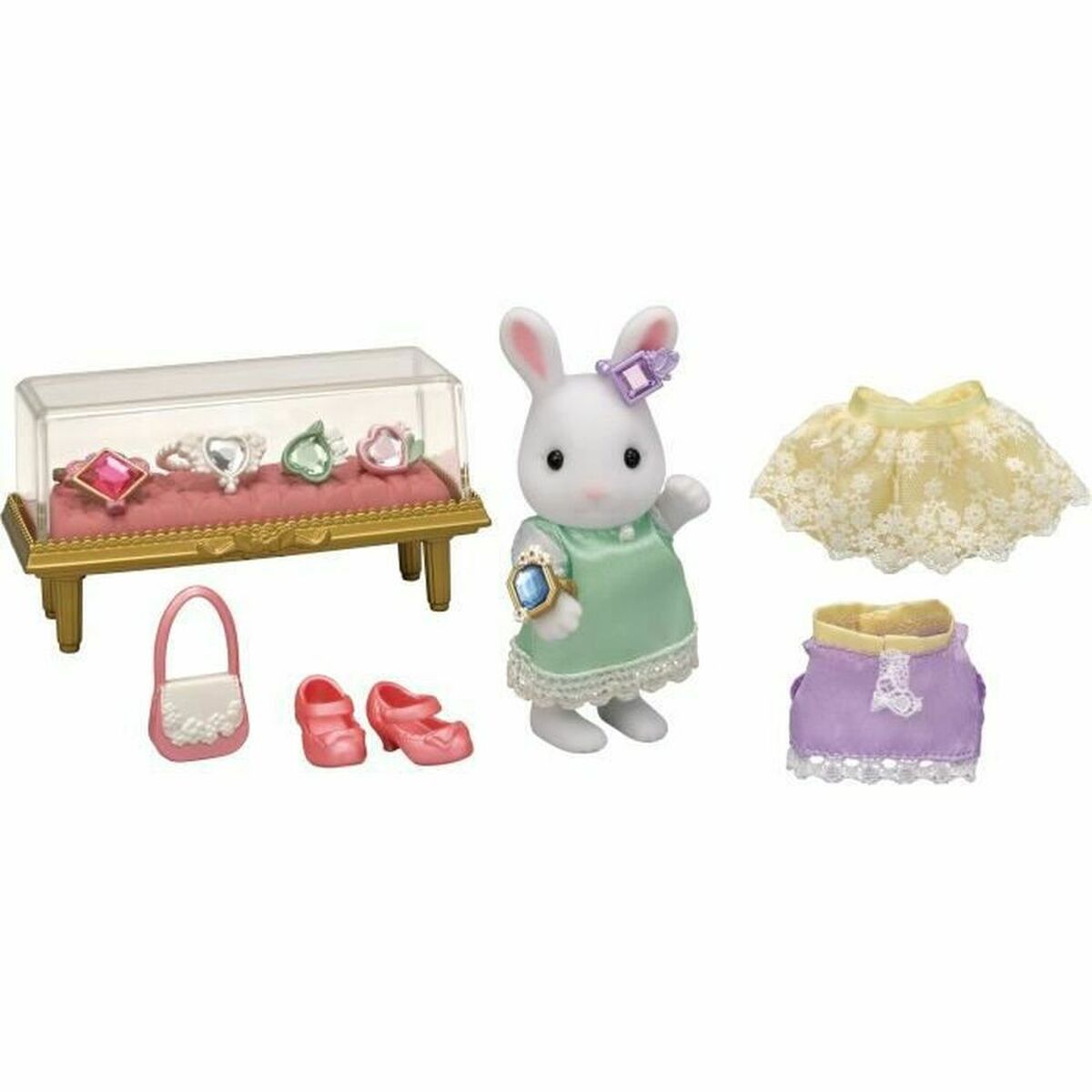 Playset Sylvanian Families The Snow Bunny Fashion Suitcase and Big Sister - Jucarii si jocuri, Păpuși și figurine