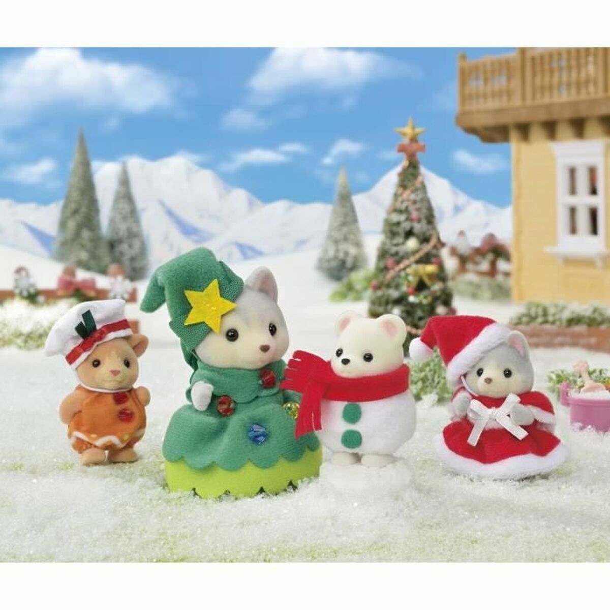 Accesorii pentru căsuțe de păpuși Sylvanian Families Happy ChristmaS Friends - Jucarii si jocuri, Păpuși și accesorii