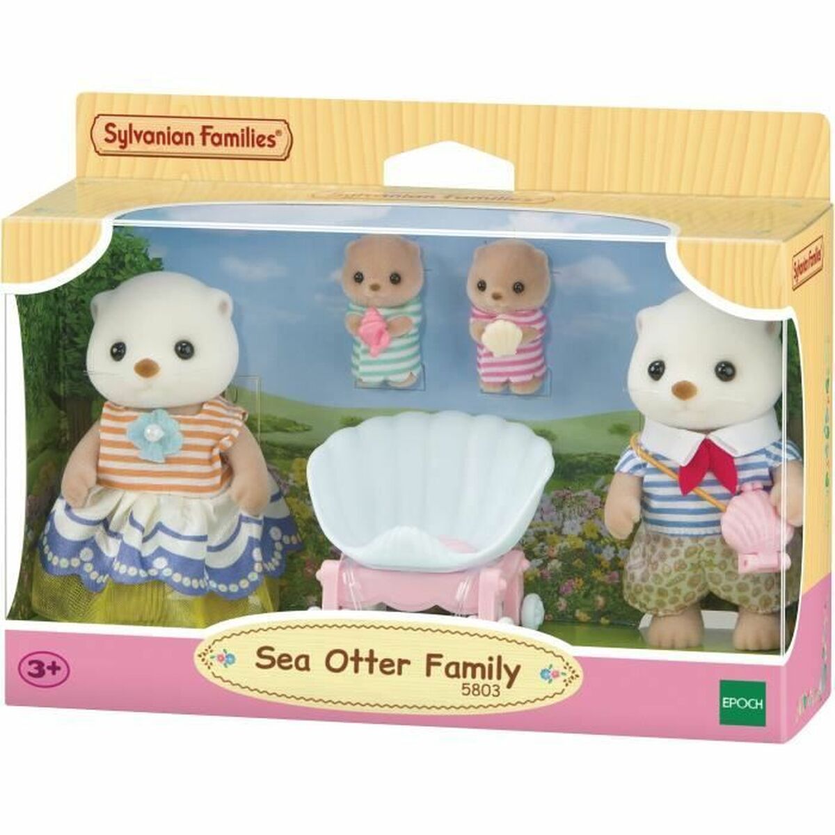 Figura îmbinată Sylvanian Families La familia de las nutrias marinas animale - Jucarii si jocuri, Păpuși și figurine