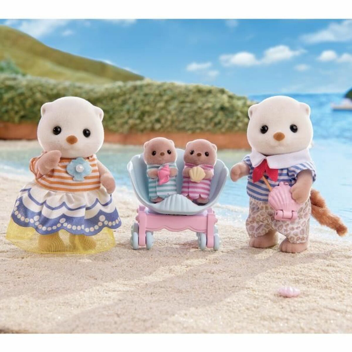 Figura îmbinată Sylvanian Families La familia de las nutrias marinas animale - Jucarii si jocuri, Păpuși și figurine