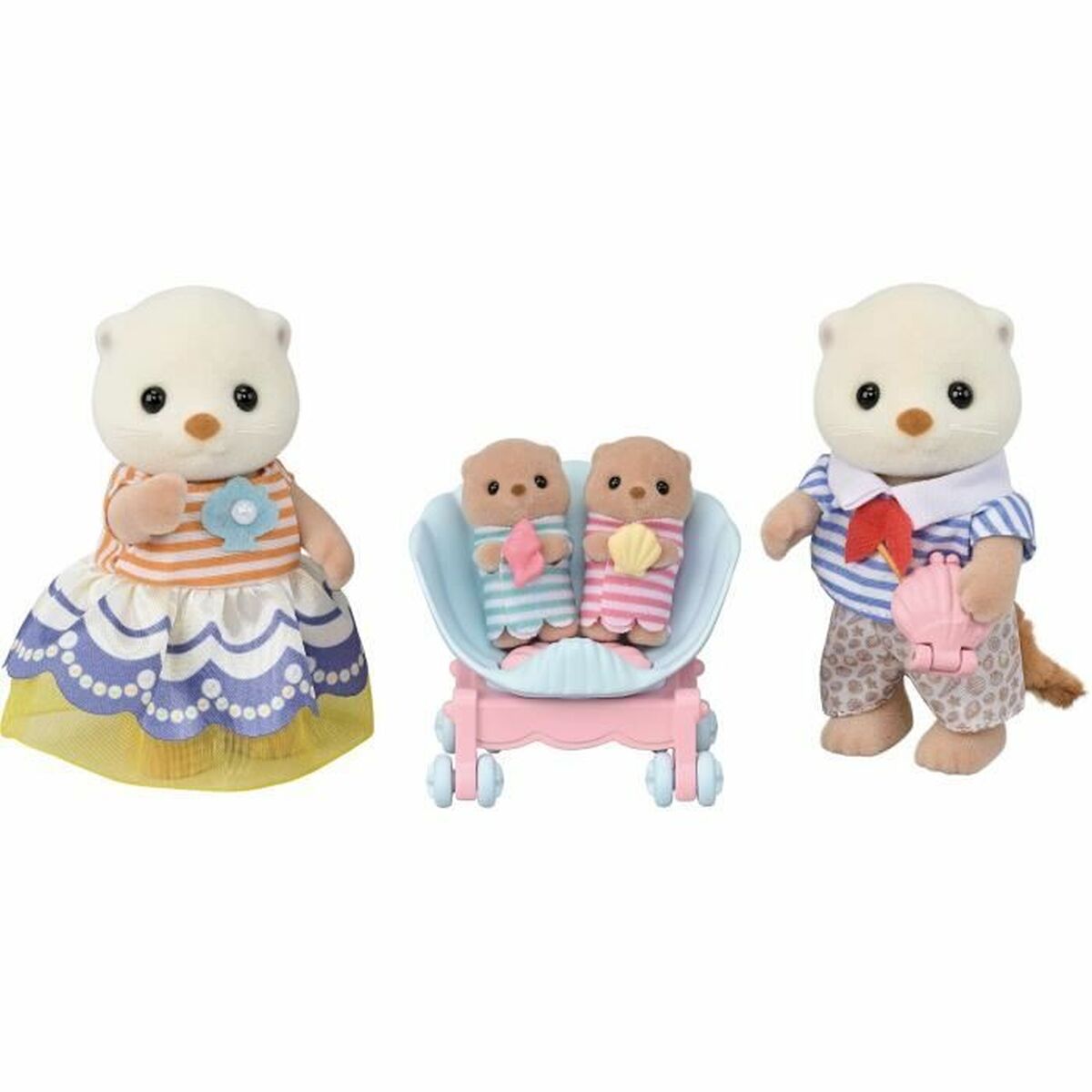 Figura îmbinată Sylvanian Families La familia de las nutrias marinas animale - Jucarii si jocuri, Păpuși și figurine