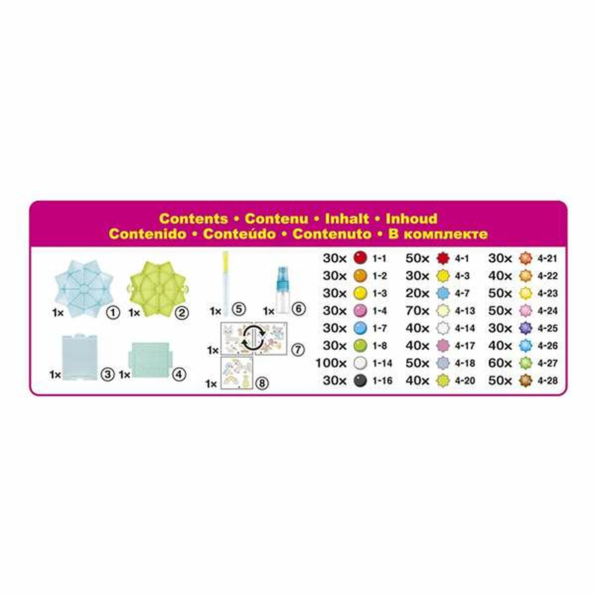 Mărgele Aquabeads Multicolor 1000 Piese - Jucarii si jocuri, Activități creative