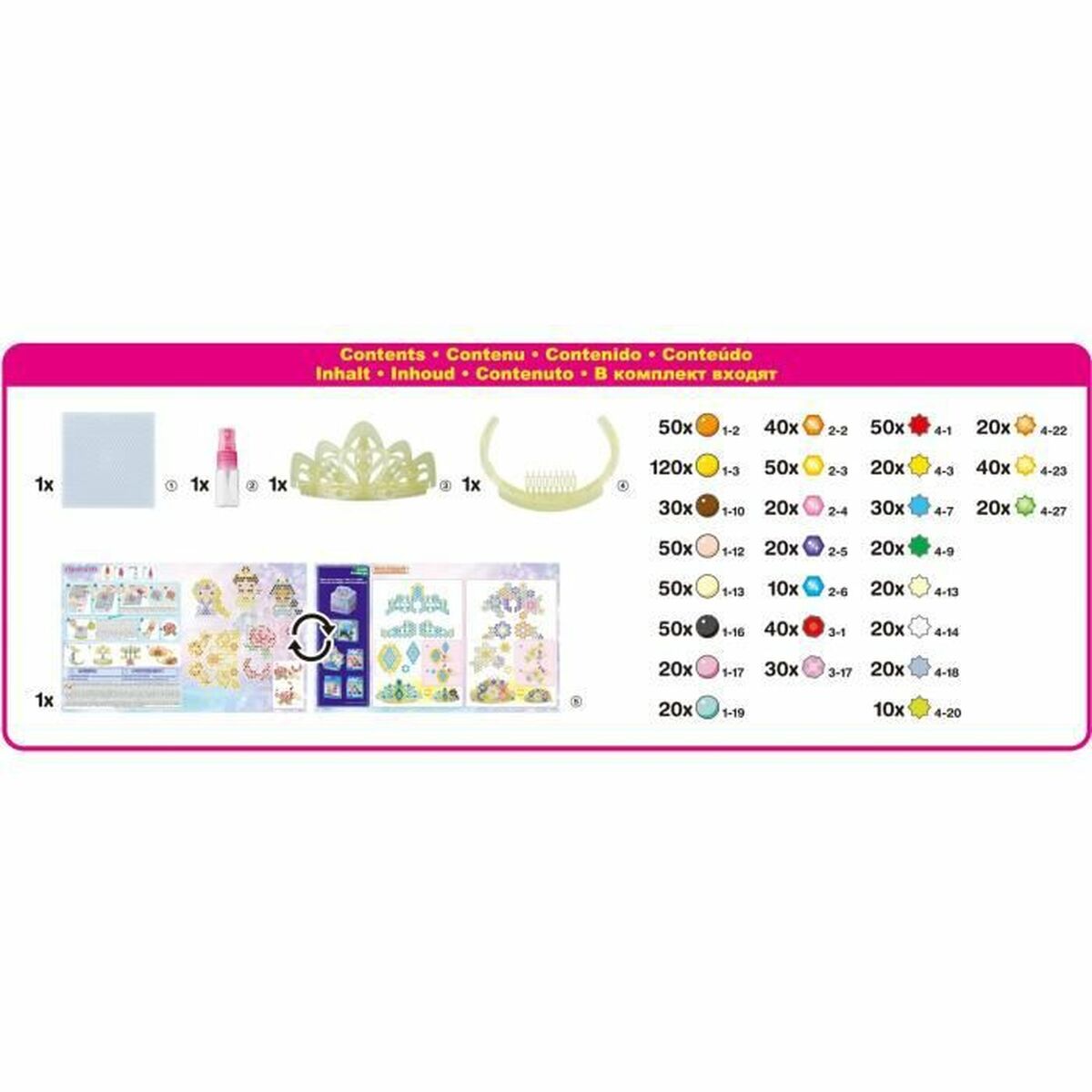 Mărgele Aquabeads The Disney Princess Tiara 870 Piese - Jucarii si jocuri, Activități creative