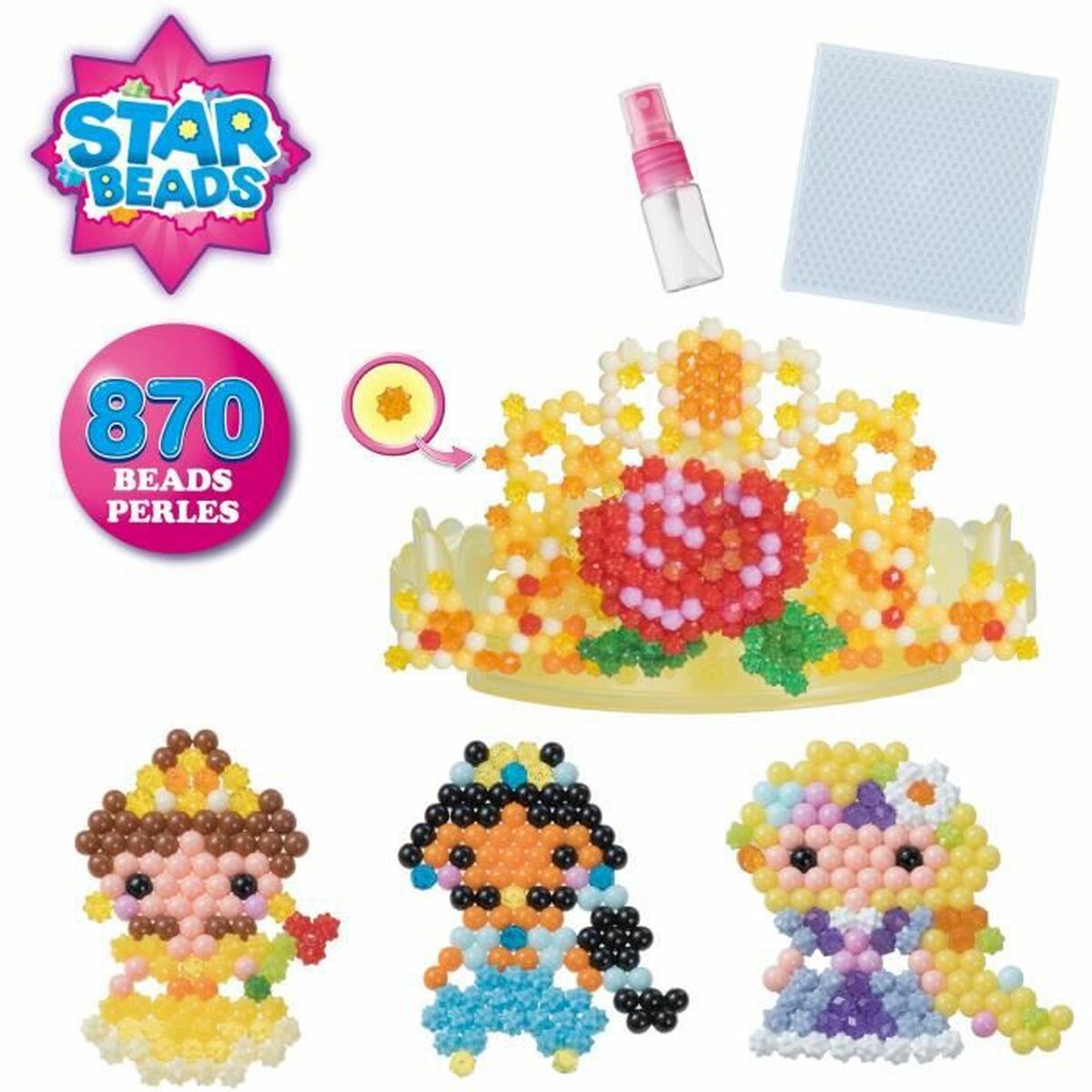 Mărgele Aquabeads The Disney Princess Tiara 870 Piese - Jucarii si jocuri, Activități creative