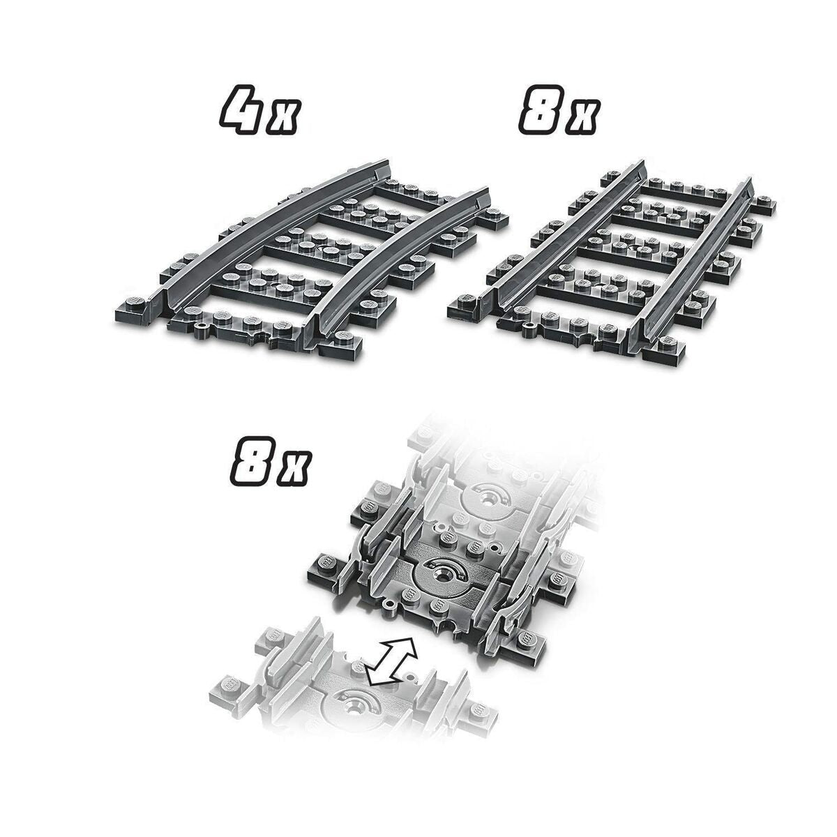 Playset Lego City 60205 Rail Pack 20 Piese - Jucarii si jocuri, Vehicule