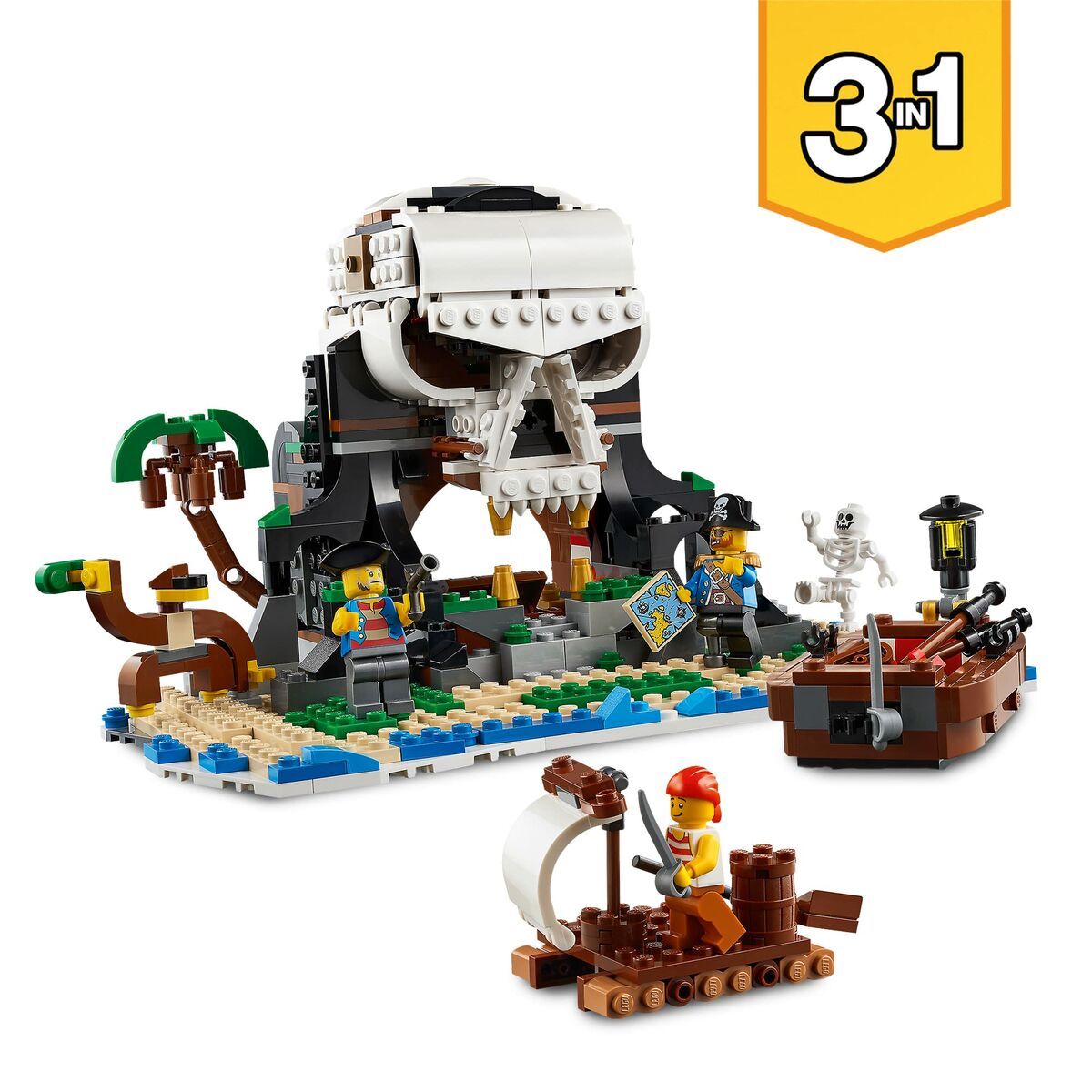 Set de Construcție Lego 31109 Barco Pirata Alb Multicolor Bronz 3 în 1 1260 Piese - Jucarii si jocuri