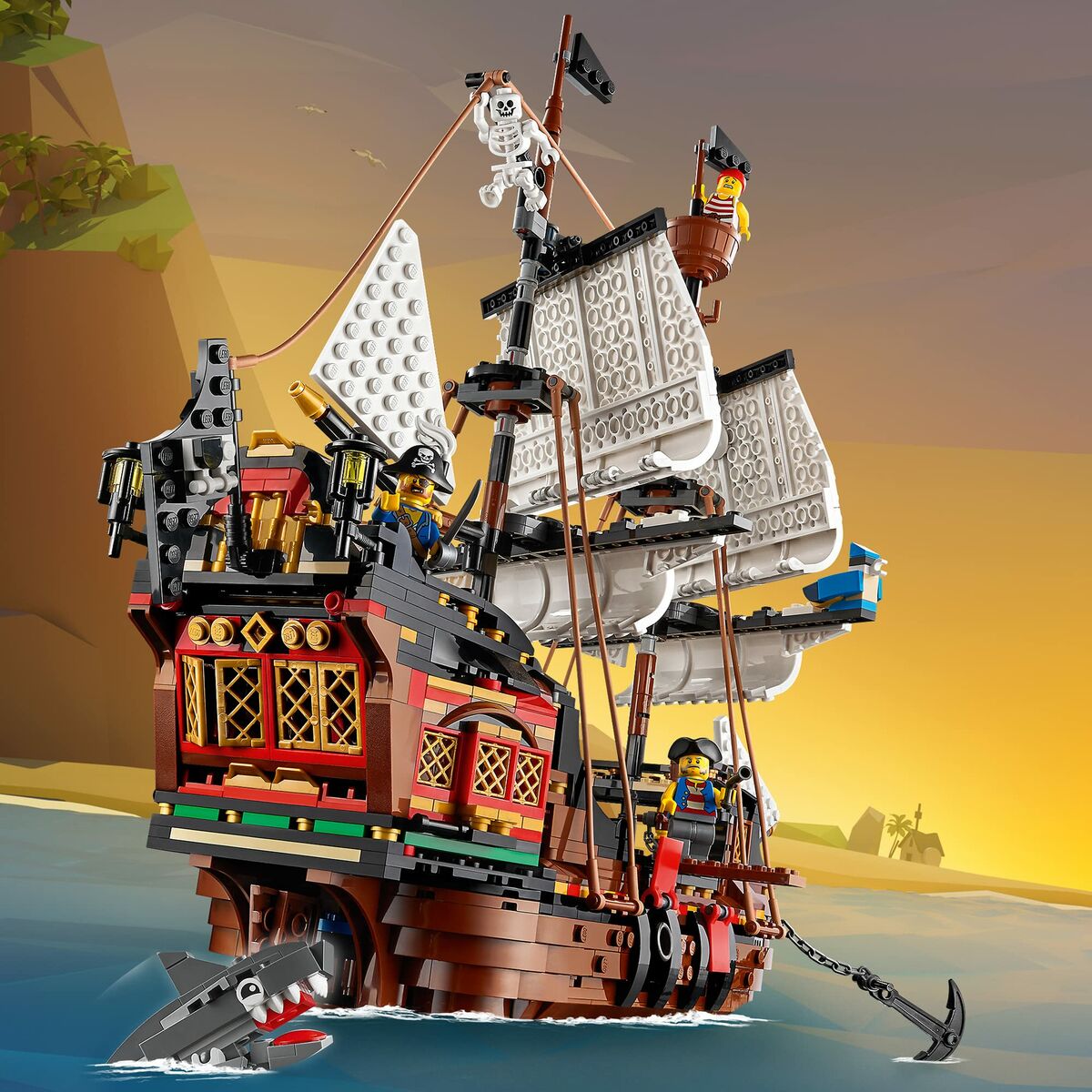 Set de Construcție Lego 31109 Barco Pirata Alb Multicolor Bronz 3 în 1 1260 Piese - Jucarii si jocuri