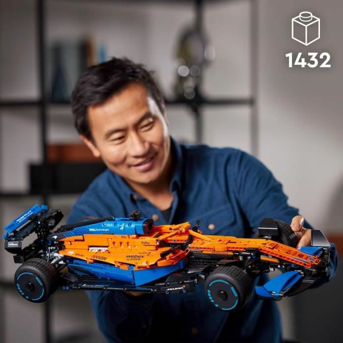 Set de Construcție Lego Ferrari 488 GTE AF Corse 51 Albastru Negru Portocaliu - Jucarii si jocuri