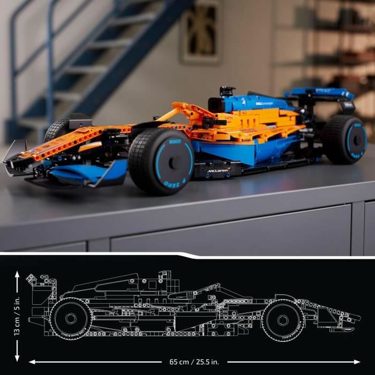 Set de Construcție Lego Ferrari 488 GTE AF Corse 51 Albastru Negru Portocaliu - Jucarii si jocuri