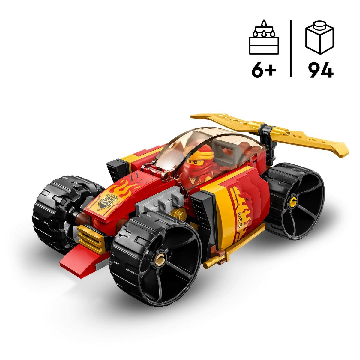 Set de Construcție Lego Coche de Carreras Ninja EVO de Kai + 6 Ani 94 Piese - Jucarii si jocuri