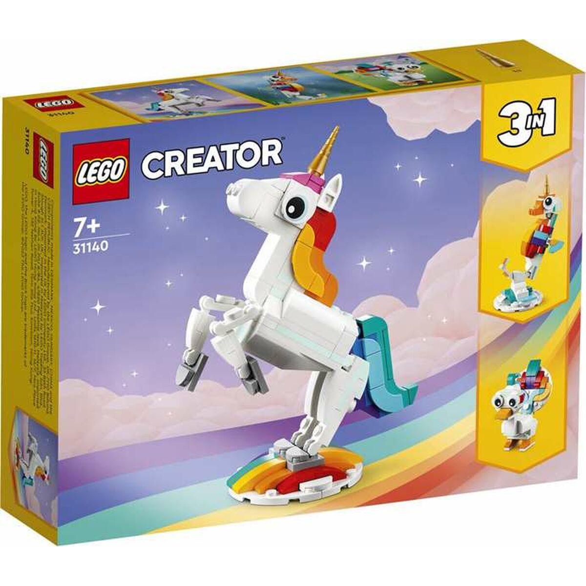 Set de Construcție Lego Creator Magic Unicorn 31140 3 în 1 145 Piese - Jucarii si jocuri