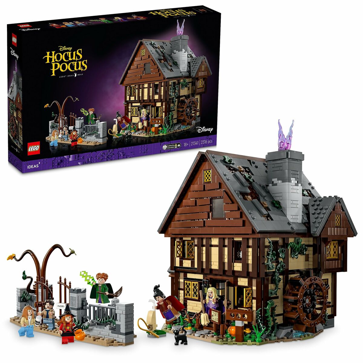 Set de Construcție Lego Disney Hocus Pocus - Sanderson Sisters' Cottage 21341 2316 Piese - Jucarii si jocuri