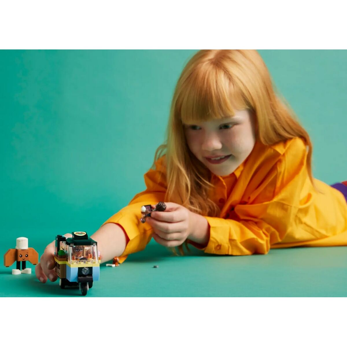 Set de Construcție Lego Carro de Comida de Panadería Móvil Multicolor 125 Piese - Jucarii si jocuri