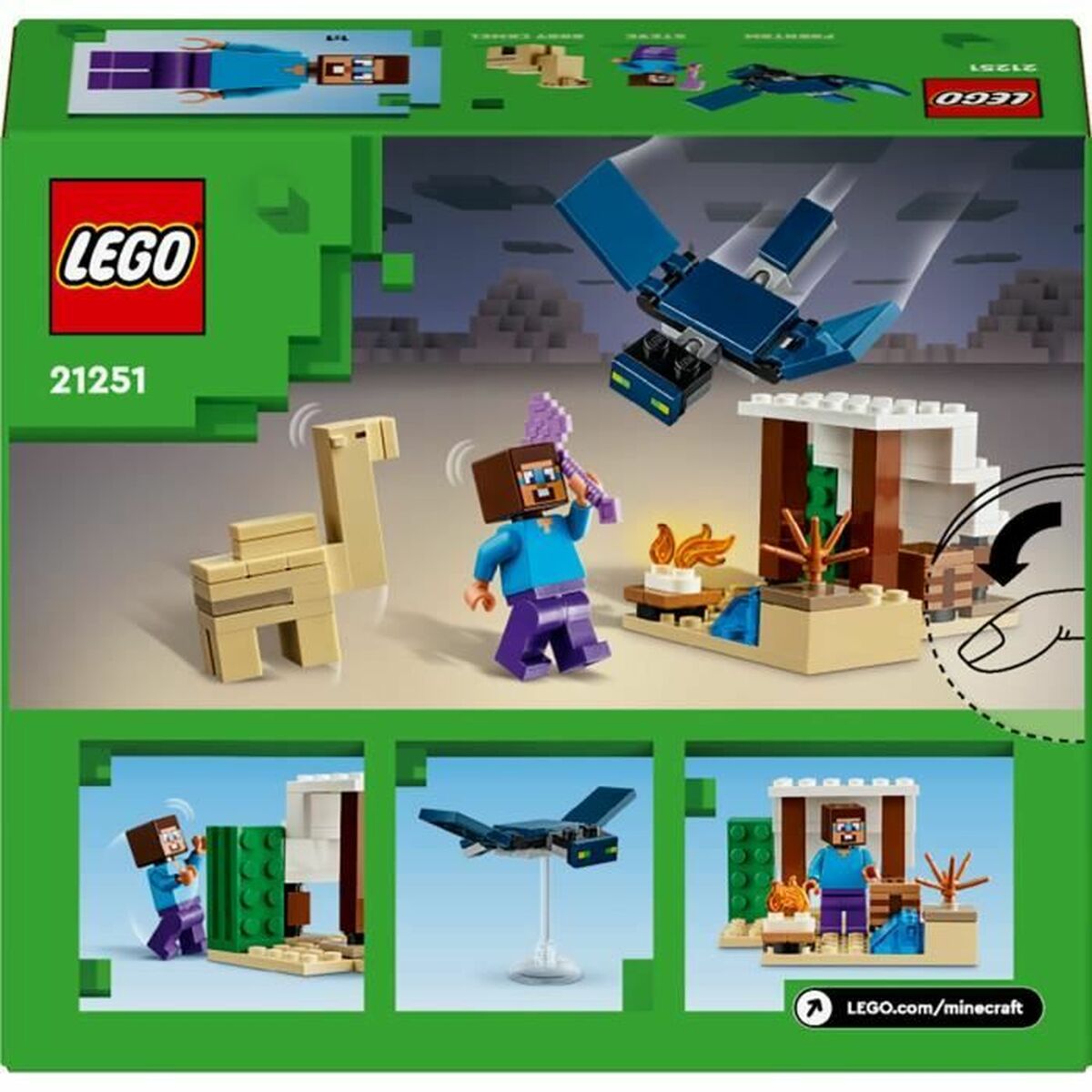 Set de Construcție Lego 21251 Minecraft : Steve´s Desert Expedition Multicolor - Jucarii si jocuri