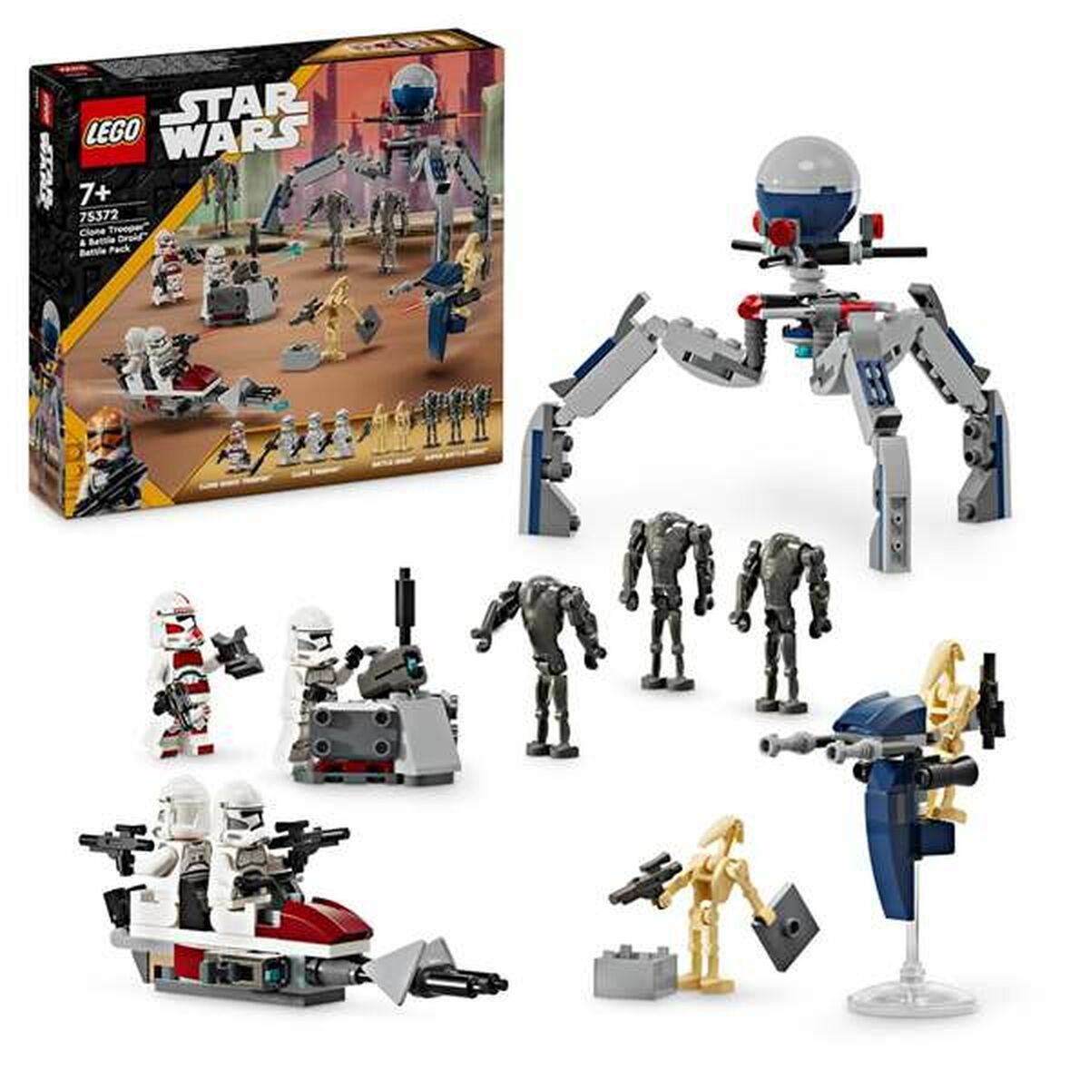Set de Construcție Lego Star Wars 75372 Clone Trooper & Battle Droid Multicolor - Jucarii si jocuri