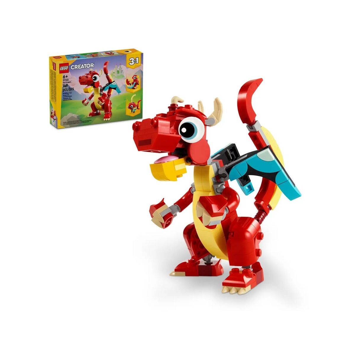 Set de Construcție Lego 31145 DRAGÓN ROJO Multicolor 149 Piese - Jucarii si jocuri