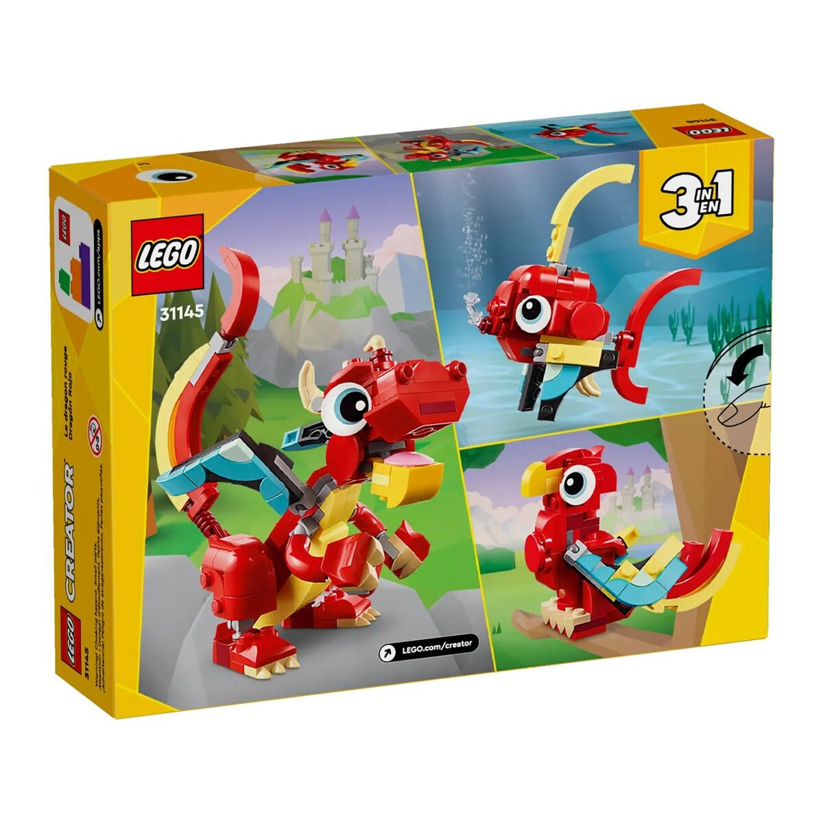 Set de Construcție Lego 31145 DRAGÓN ROJO Multicolor 149 Piese - Jucarii si jocuri