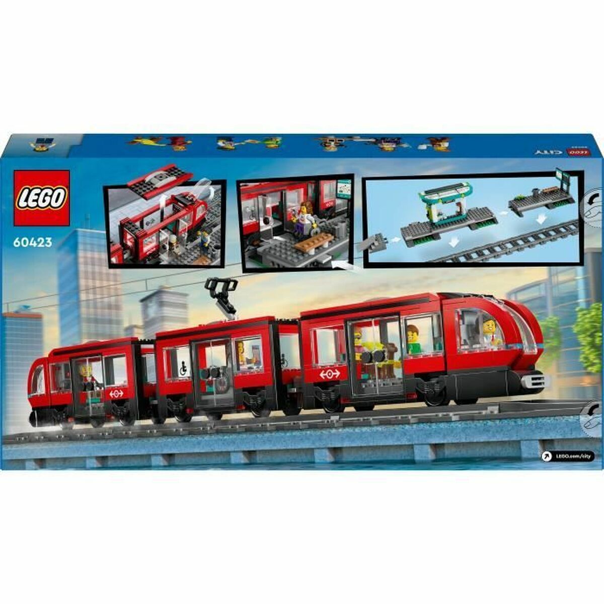 Set de Construcție Lego 60423 Downtown Tram and Station Multicolor - Jucarii si jocuri