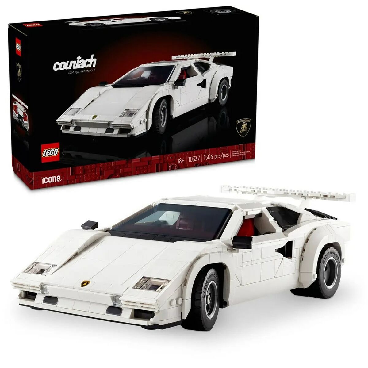 Set de Construcție Lego ICONS 10337 Lamborghini Countach 5000 Quattrovalvole 1506 Piese - Jucarii si jocuri