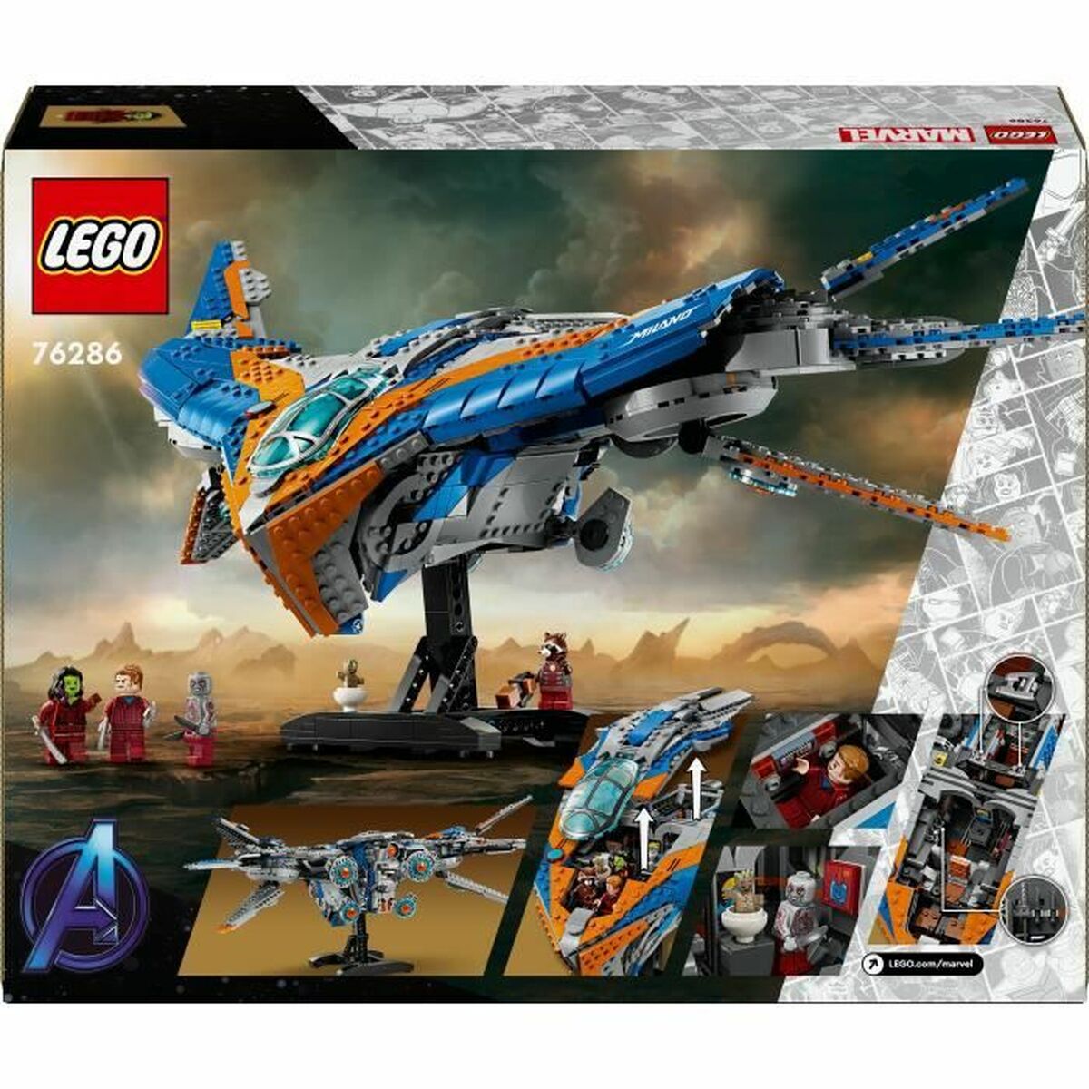 Set de Construcție Lego 76286 Guardians of the Galaxy: Milano Starship Multicolor 2090 Piese - Jucarii si jocuri