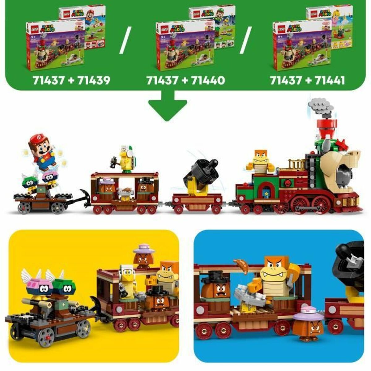 Set de Construcție Lego 71437 Bowser's Express Train Multicolor 1392 Piese - Jucarii si jocuri