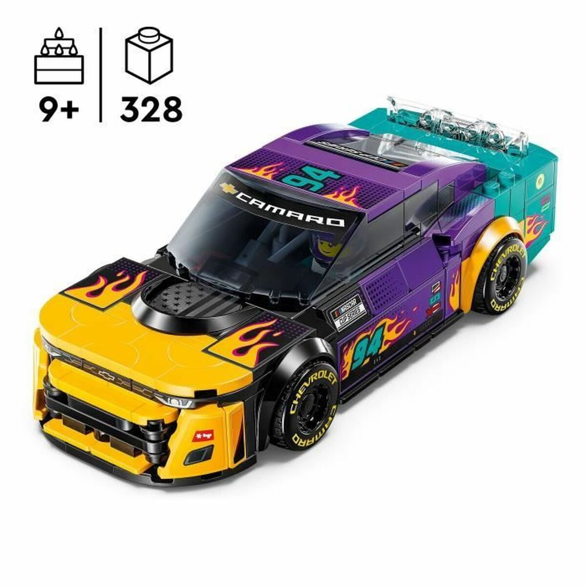 Set de Construcție Lego NASCAR Next Gen Chevrolet Camaro ZL1 Multicolor 328 Piese - Jucarii si jocuri