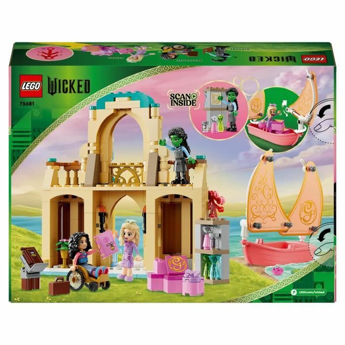 Set de Construcție Lego Wicked 75681 Glinda Elphaba and Nessarose at Shiz University 304 Piese - Jucarii si jocuri