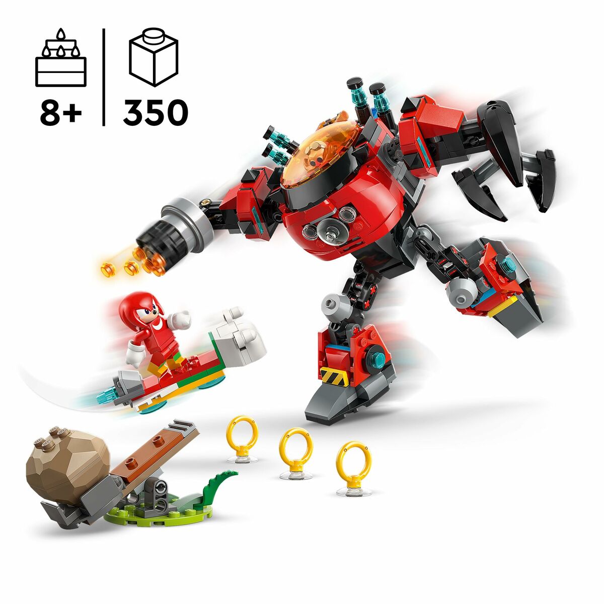 Set de Construcție Lego 77005 Sonic Knuckles VS Dr. Eggman Egg Crusher Mech 350 Piese - Jucarii si jocuri