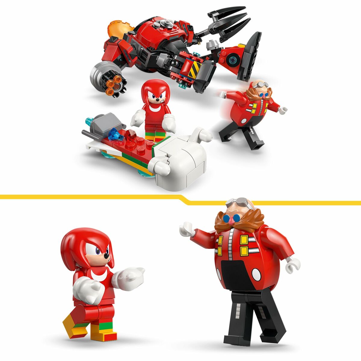 Set de Construcție Lego 77005 Sonic Knuckles VS Dr. Eggman Egg Crusher Mech 350 Piese - Jucarii si jocuri