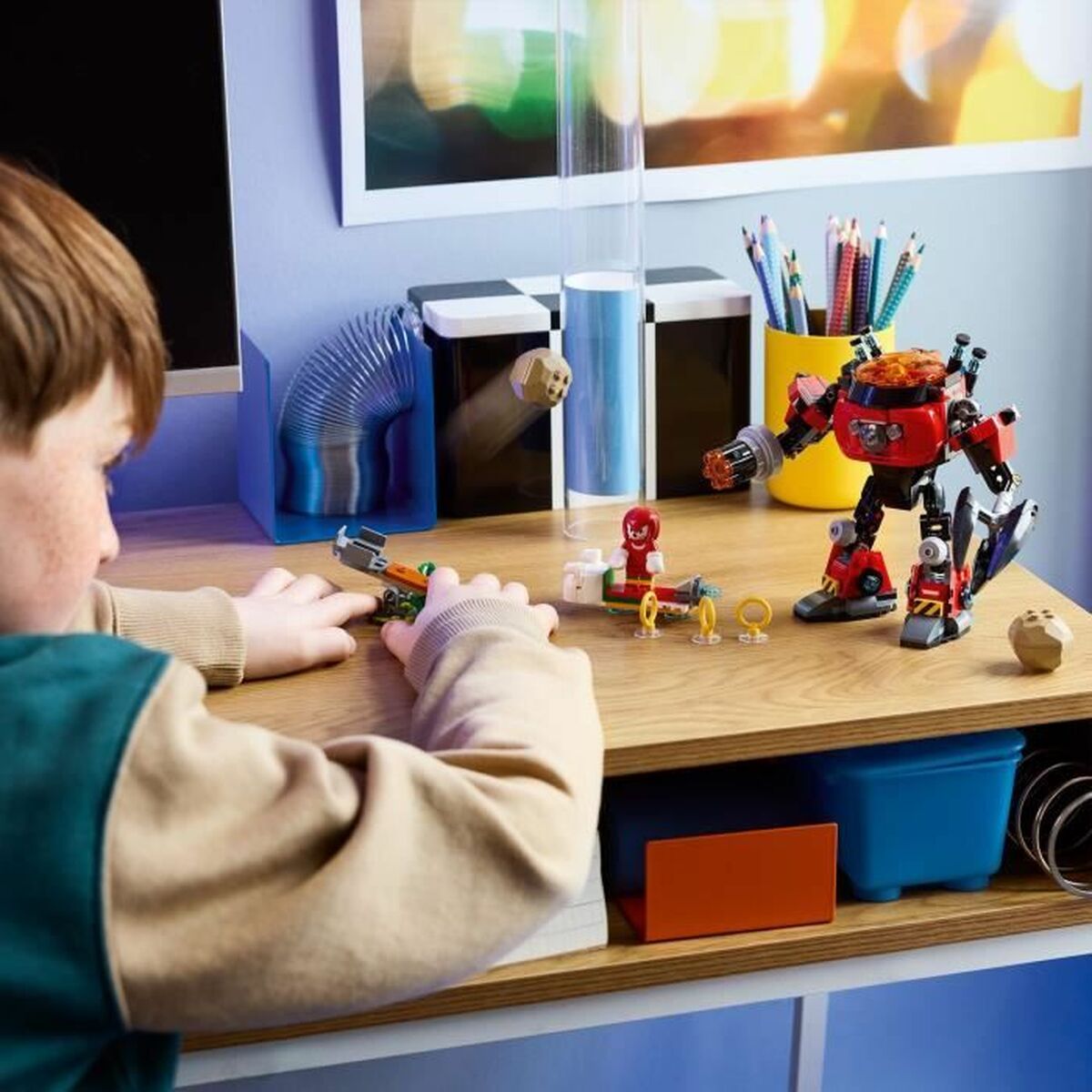 Set de Construcție Lego 77005 Sonic Knuckles VS Dr. Eggman Egg Crusher Mech 350 Piese - Jucarii si jocuri