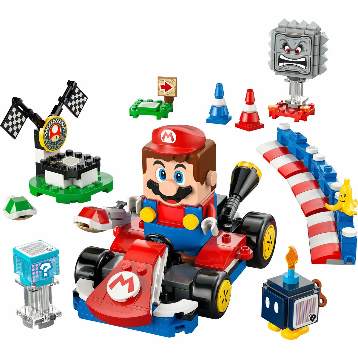Set de Construcție Lego 72043 Interactive LEGO Mario and Standard Kart 278 Piese - Jucarii si jocuri